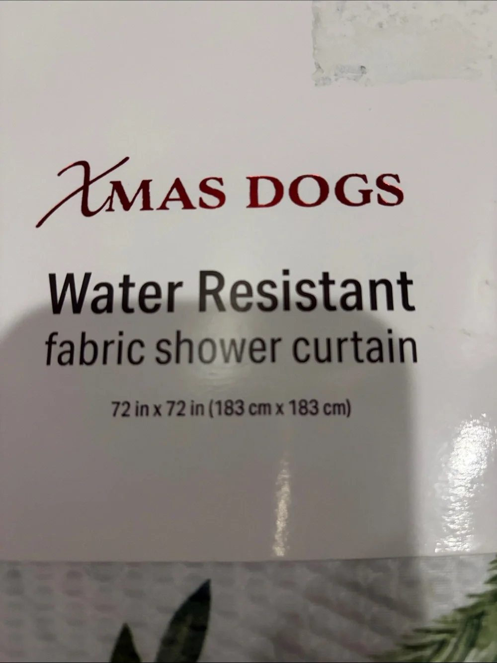 Xmas Dogs water resistant curtain shower
